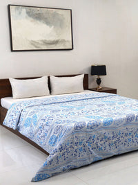 Bombay Dyeing Allure 144 TC 100% Cotton Sage Blue Double King Duvet Cover