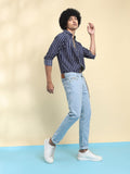 The Indian Garage Co Men Blue Slim Fit Mid-Rise Clean Look Stretchable Jeans