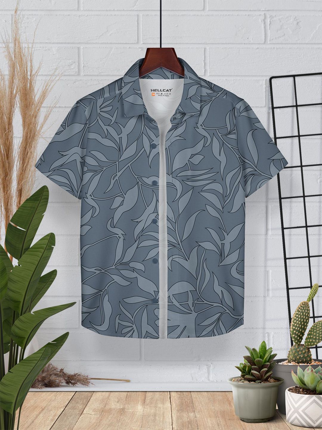 HELLCAT Boys Cotton Floral Opaque Printed Casual Shirt Pack of 2