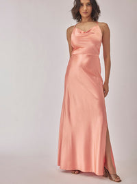 The Label Life Sleeveless Satin Maxi Dress
