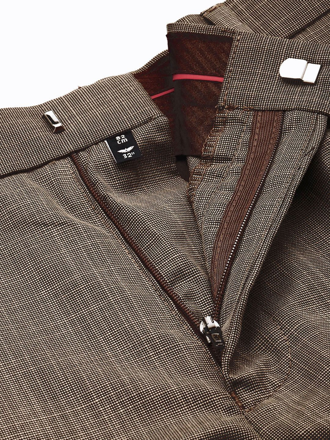 Park Avenue Men Checked Formal Trousers