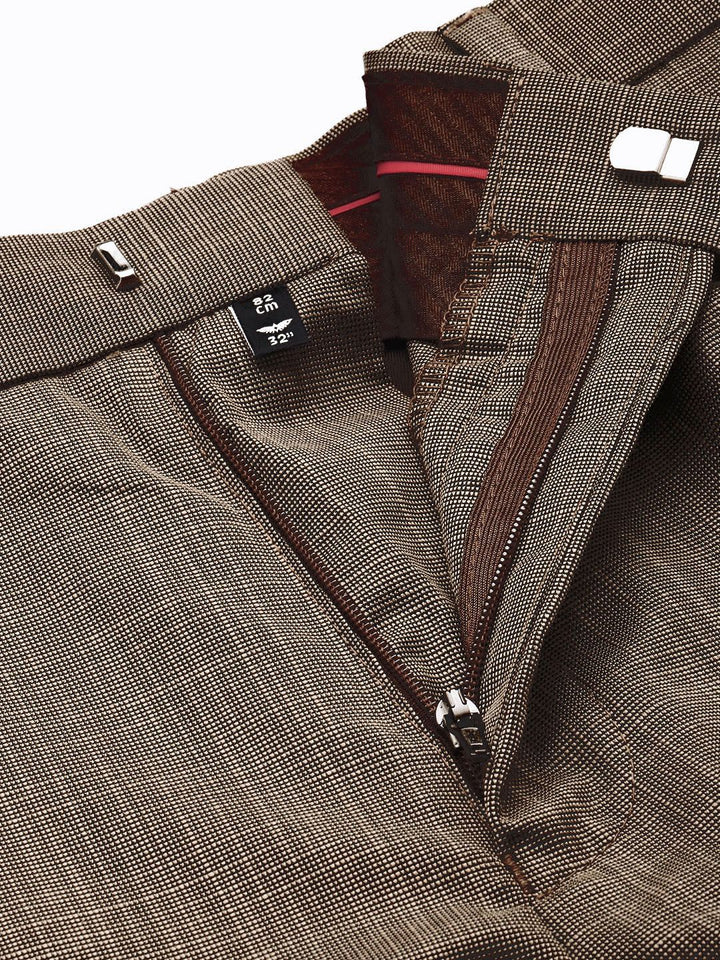 Park Avenue Men Checked Formal Trousers