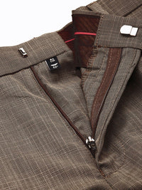 Park Avenue Men Checked Formal Trousers