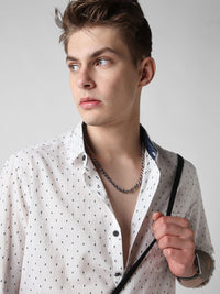 VASTRADO Men Classic Slim Fit Opaque Printed Casual Shirt