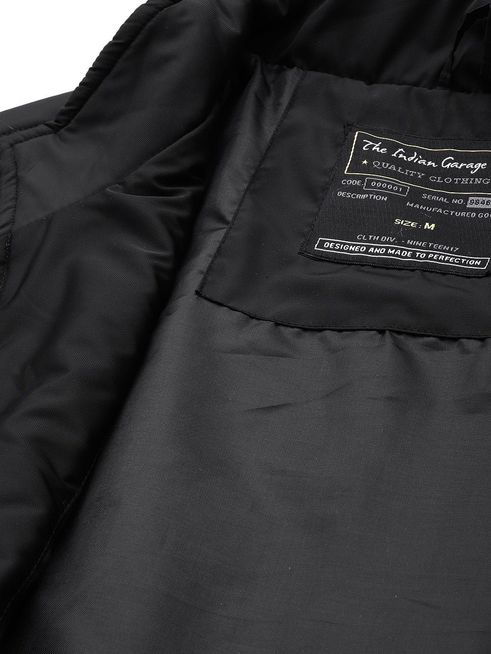 The Indian Garage Co Men Typographic Print Zip-Front Biker Jacket