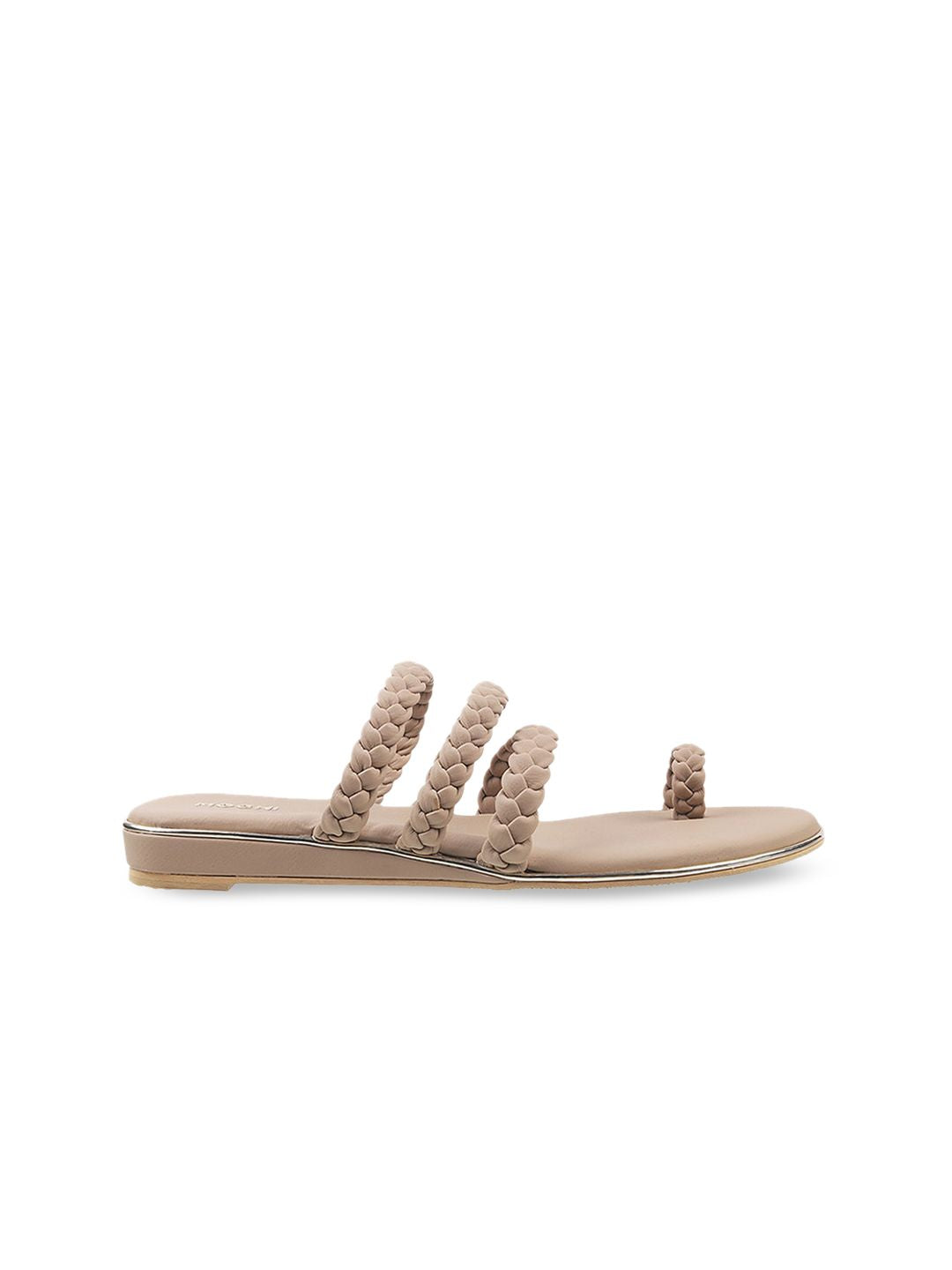 Mochi Women Braided One Toe Flats