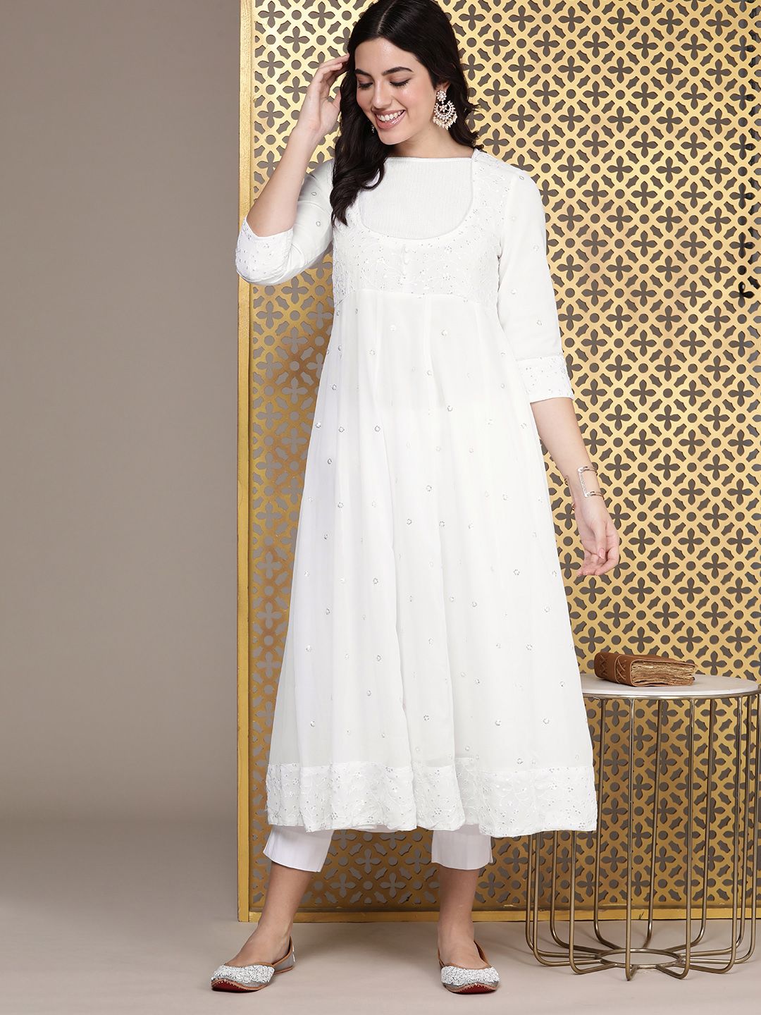 House of Pataudi Jashn Embellished Sequinned Kurta