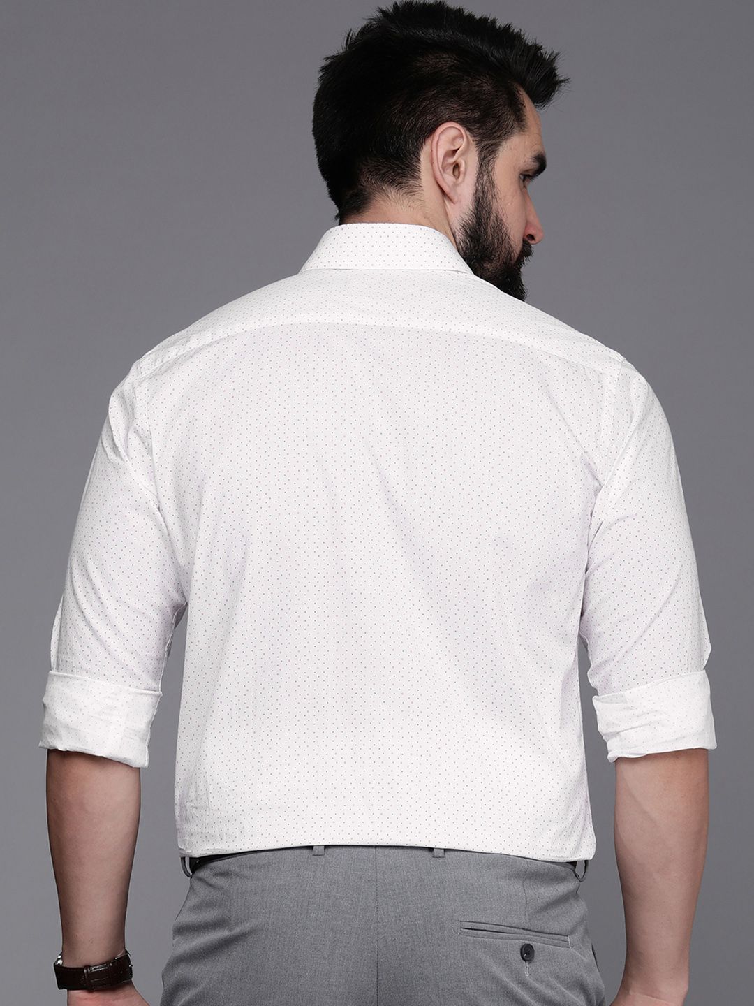 Raymond Slim Fit Printed Pure Cotton Formal Shirt
