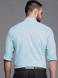 Raymond Pure Cotton Self Design Slim Fit Opaque Formal Shirt