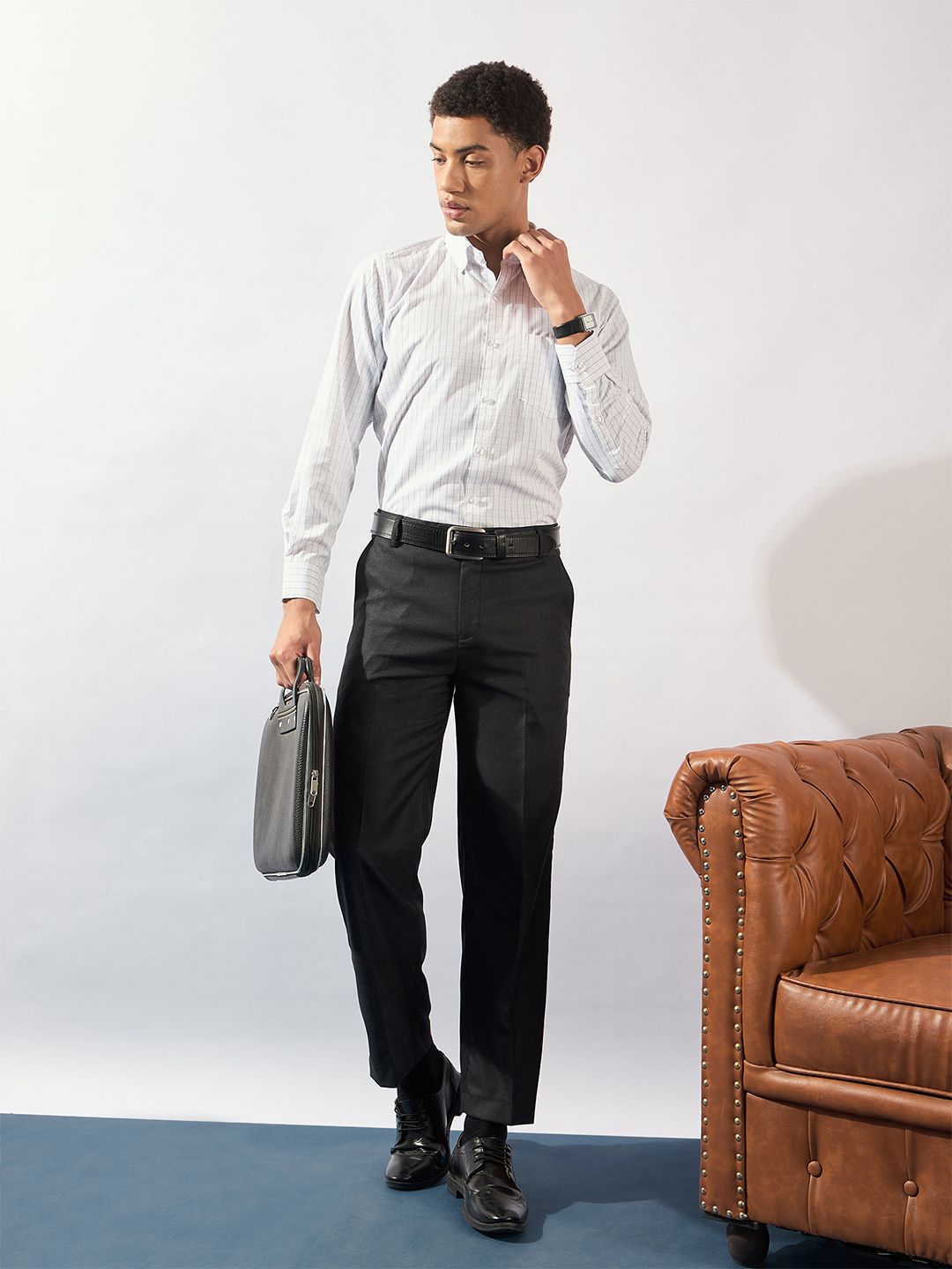 DENNISON Smart Micro Checked Formal Shirt