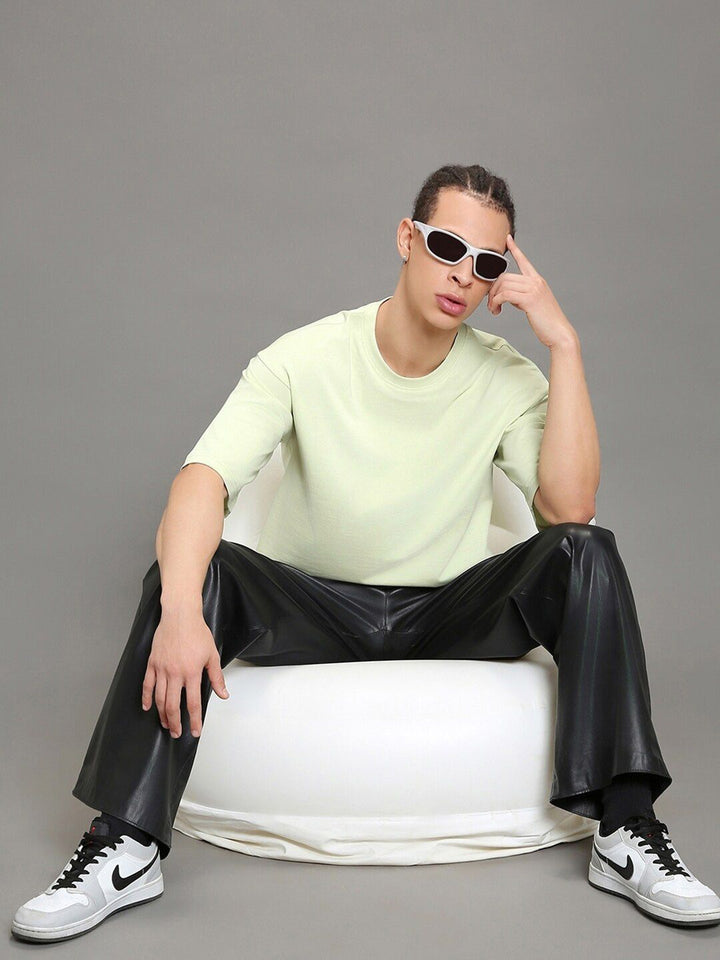 Bewakoof Drop-Shoulder Sleeves Oversized Cotton T-shirt