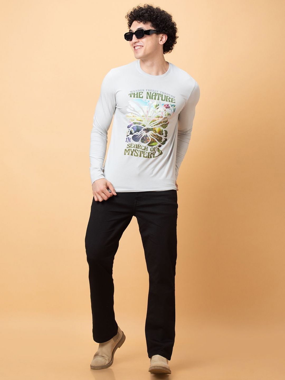 Being Human Men Biker Printed Applique T-shirt