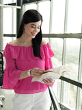 AND Off-Shoulder Bell Sleeve Top