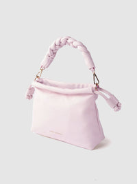 Lino Perros Lavender Structured Handheld Bag with Detachable Sling Strap