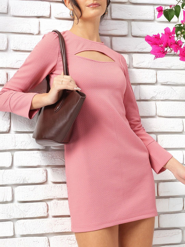 DressBerry Chic City Minimals Textured Cut-Out Dress