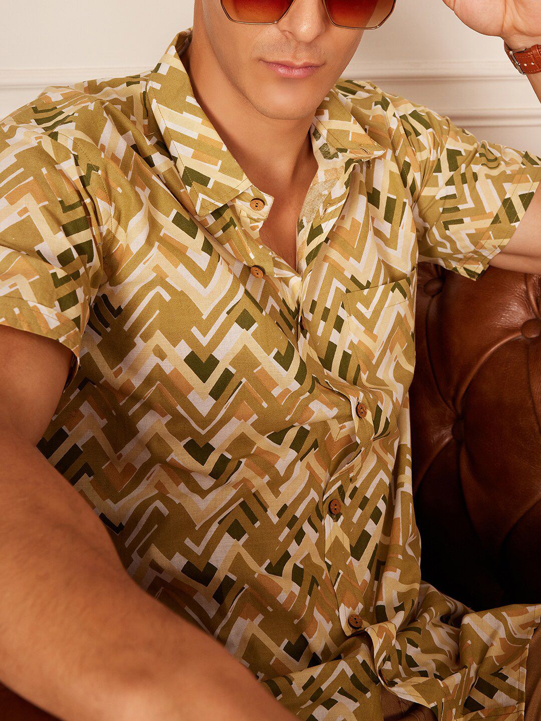 DENNISON Smart Block Printed Casual Shirt