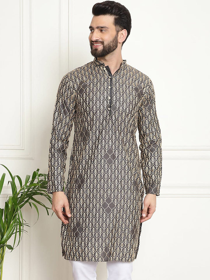 SOJANYA Ethnic Motifs Embroidered Pure Cotton Kurta