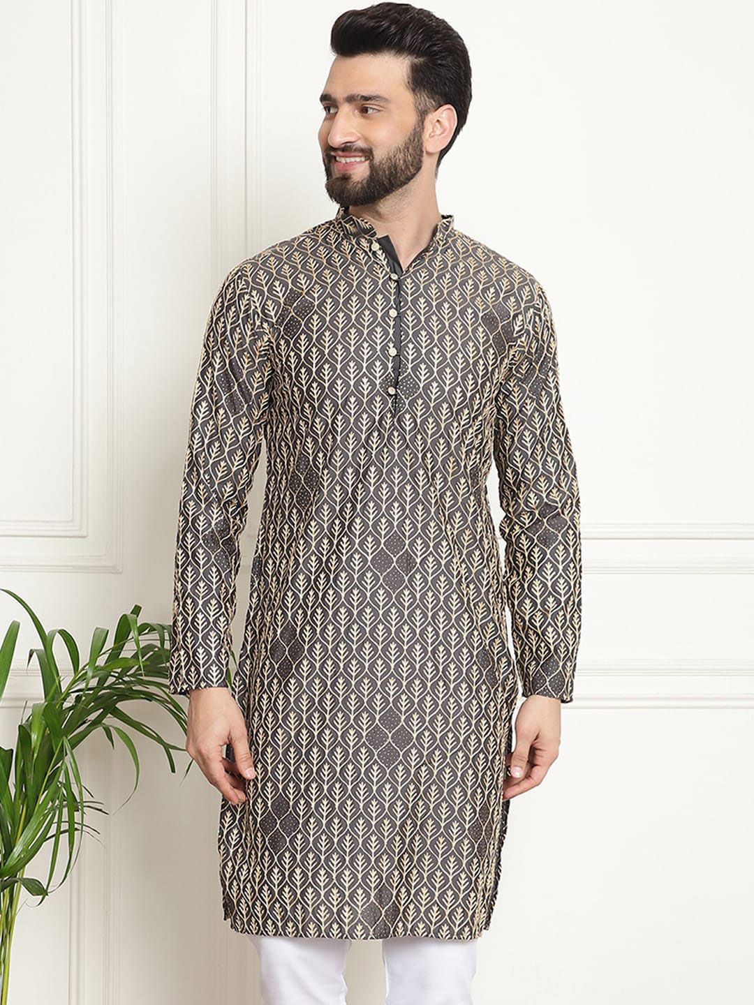 SOJANYA Ethnic Motifs Embroidered Pure Cotton Kurta