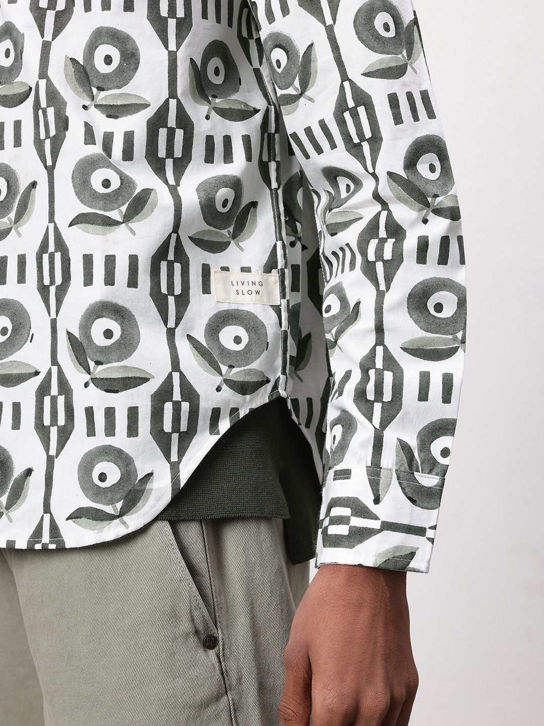 ether Artisan Hand Block Ethnic Print Pure Cotton Shirt
