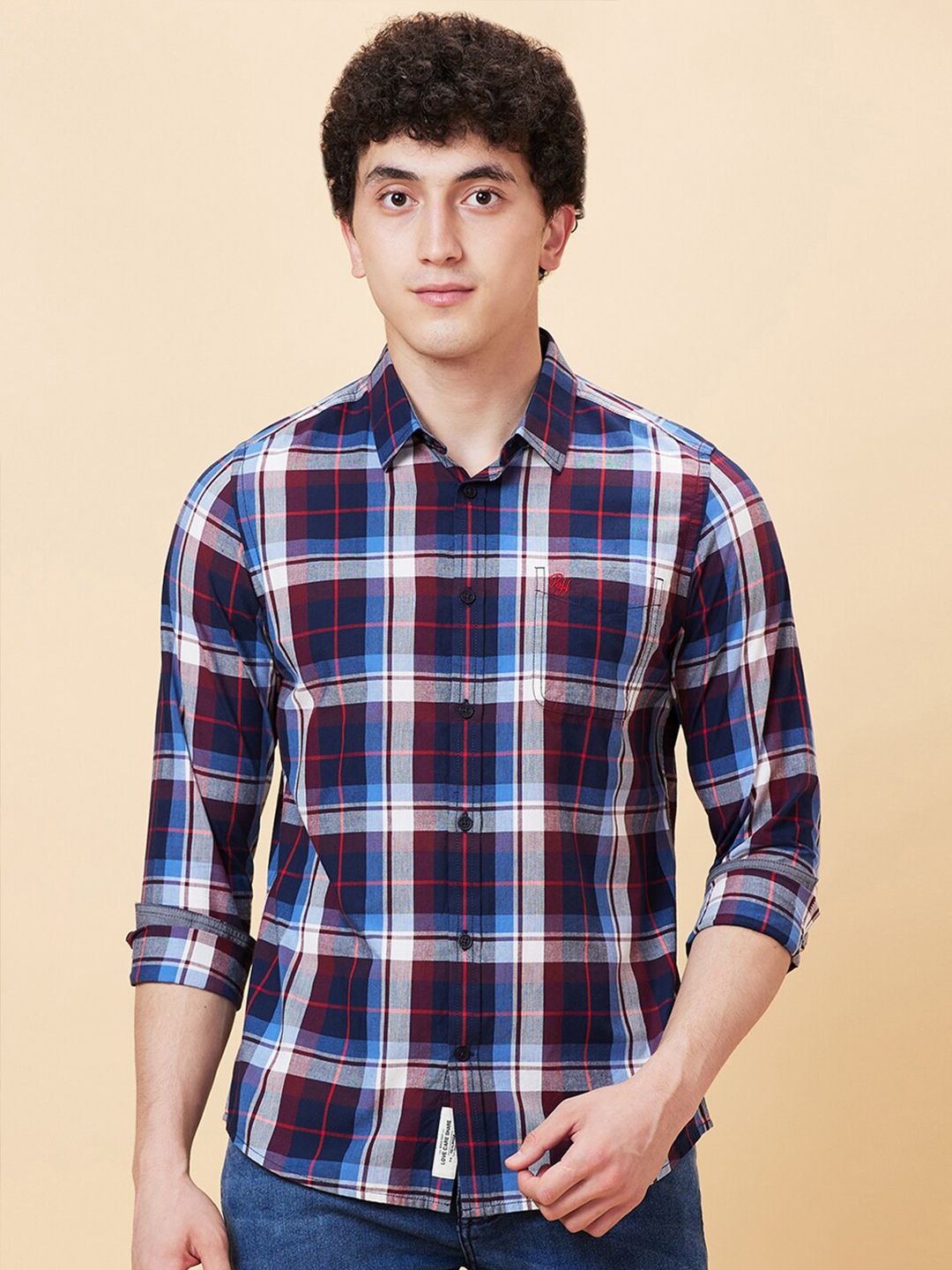 Being Human Slim Fit Tartan Checks Casual Shirt