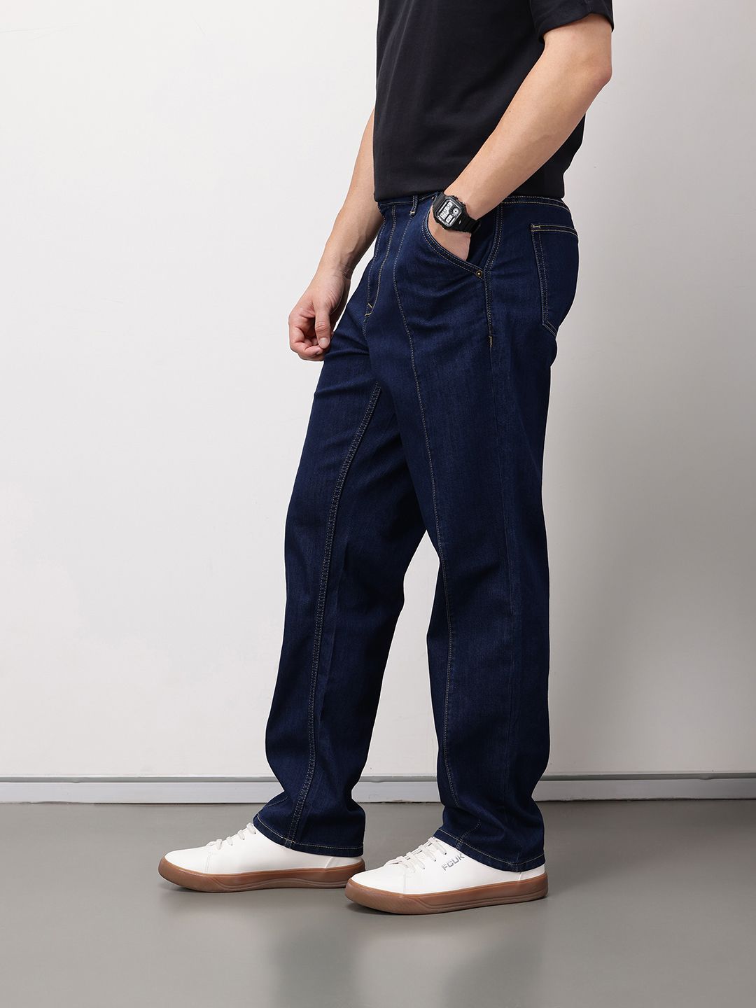 ether Men 365 Essentials Straight Fit Mid-Rise Jeans