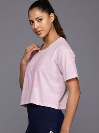 HRX by Hrithik Roshan Brand Logo Print Boxy Yoga T-shirt