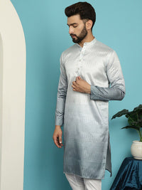 SOJANYA Kurta Lurus Tenunan Etnik Cotton Silk