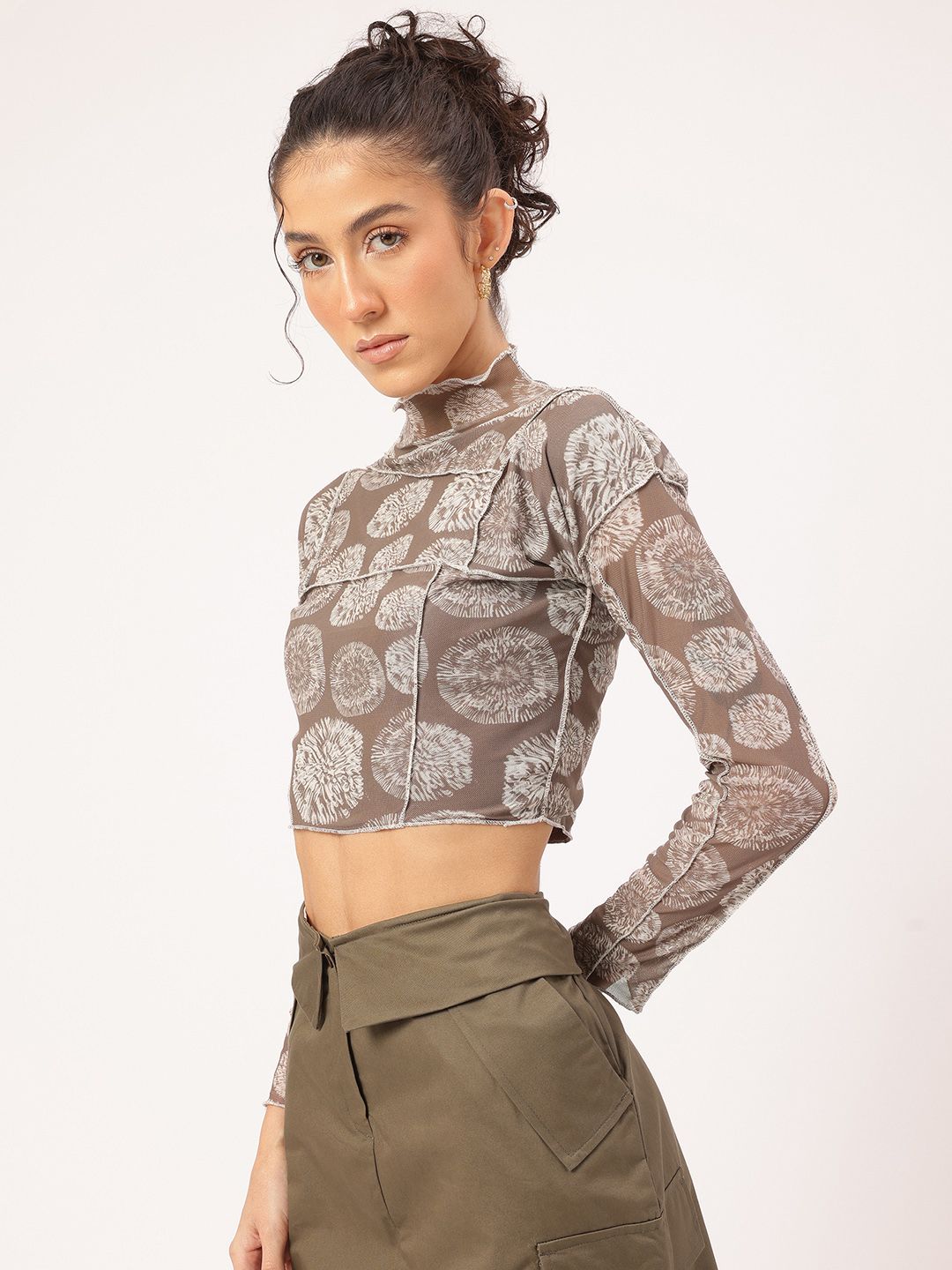 DressBerry Mesh Mania Fitted Crop Top