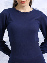 Tokyo Talkies Ribbed Acrylic Bodycon Dress