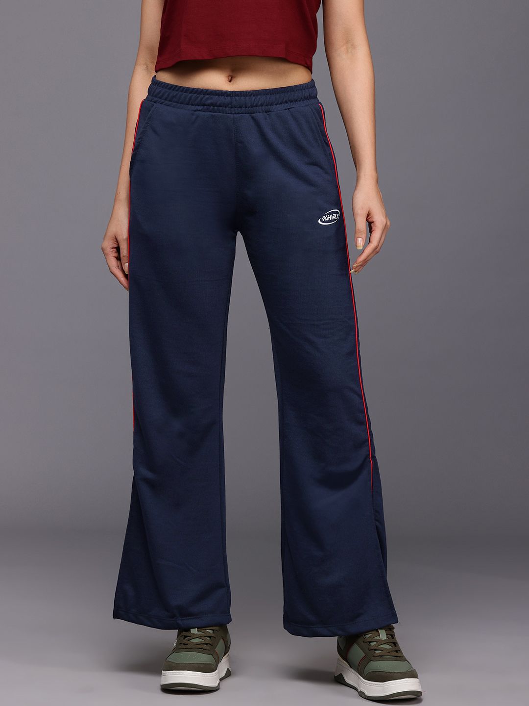 HRX by Hrithik Roshan Women Striped Detail Casual Track pants