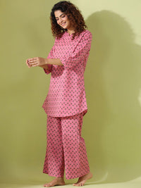 SANSKRUTIHOMES Ethnic Motifs Printed Pure Cotton Night suit