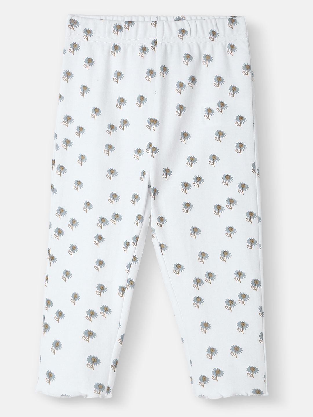 Nauti Nati Girls Printed Long Sleeves Pure Cotton Top With Trousers