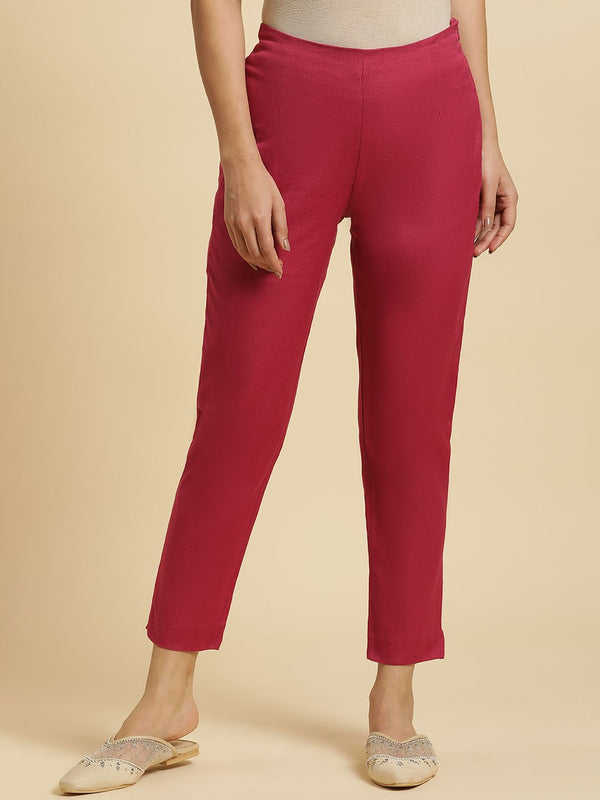 W Women Slim Fit Mid-Rise Trousers