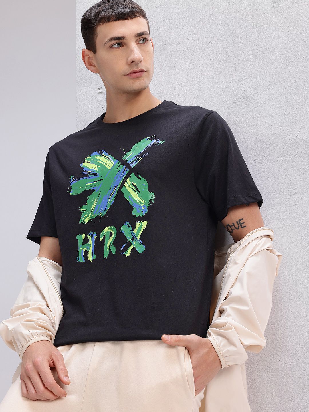 HRX by Hrithik Roshan Brand Logo Print Lifestyle T-shirt