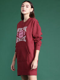 DressBerry Printed Mini Sweatshirt Dress
