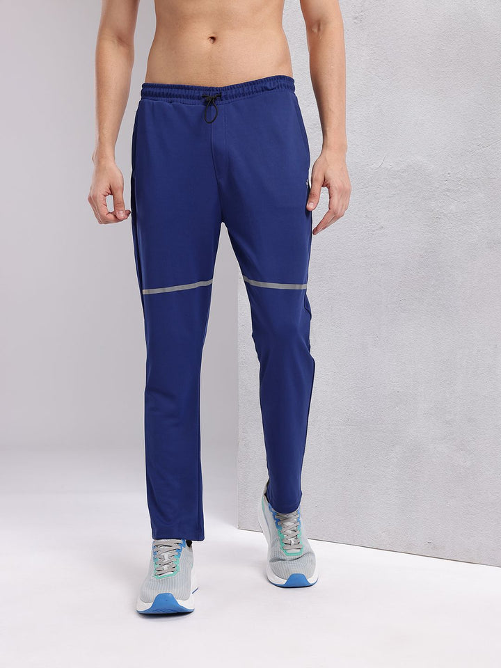 HRX by Hrithik Roshan Men Mid-Rise Rapid-Dry Running Track Pants with Reflective Elements
