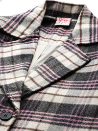 all about you Checked Tweed Overcoat