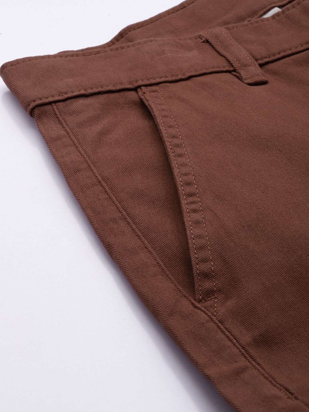 The Indian Garage Co Men Brown Slim Fit Cargos Trousers