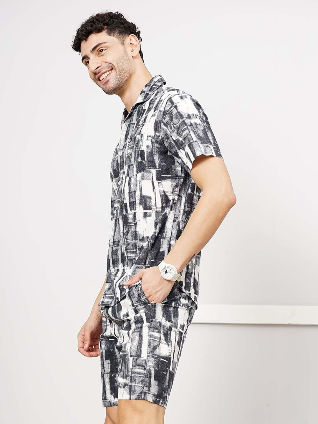 The Indian Garage Co Men Pure Cotton Printed Night suit