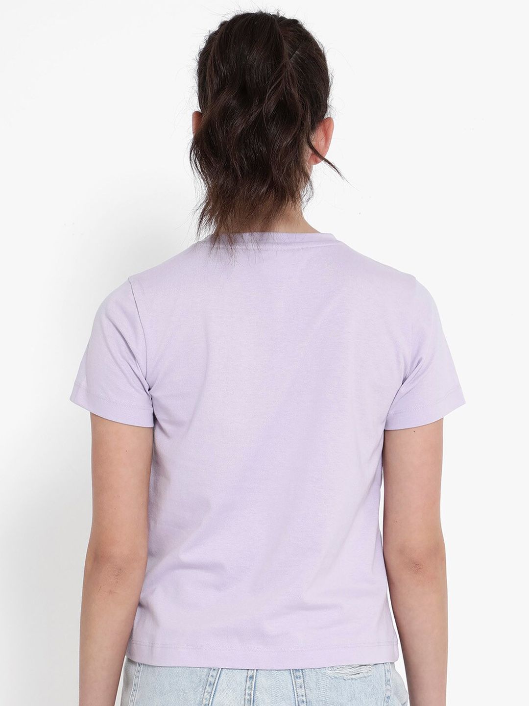 RAREISM Lee Graphic Printed Round Neck Cotton T-shirt