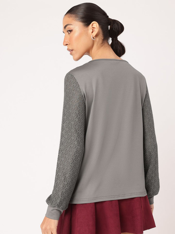 DressBerry Lace Elegance V-Neck Top