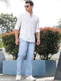 Thomas Scott Premium Seersucker Button-Down Collar Cotton Shirt