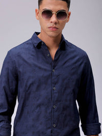 The Indian Garage Co Men Regular Fit Dobby Textured Resortwear Shirt