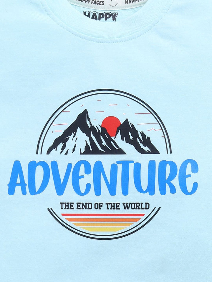 Happy Faces Kids Boys Graphic Printed Pure Cotton T-Shirt