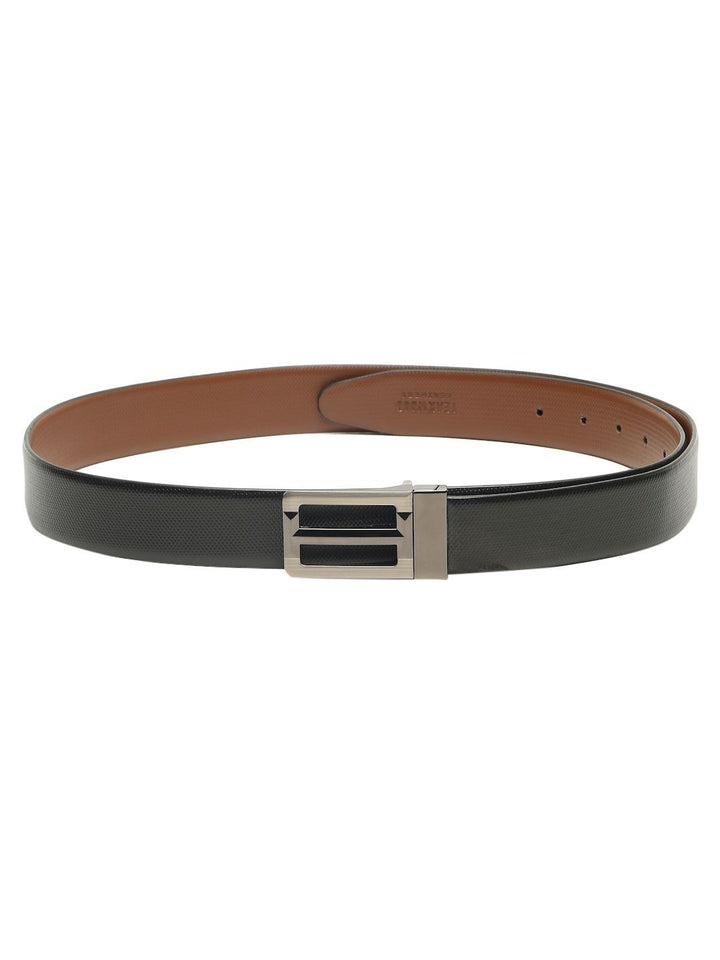 Teakwood Leathers Men Textured Leather Reversible Formal Belt