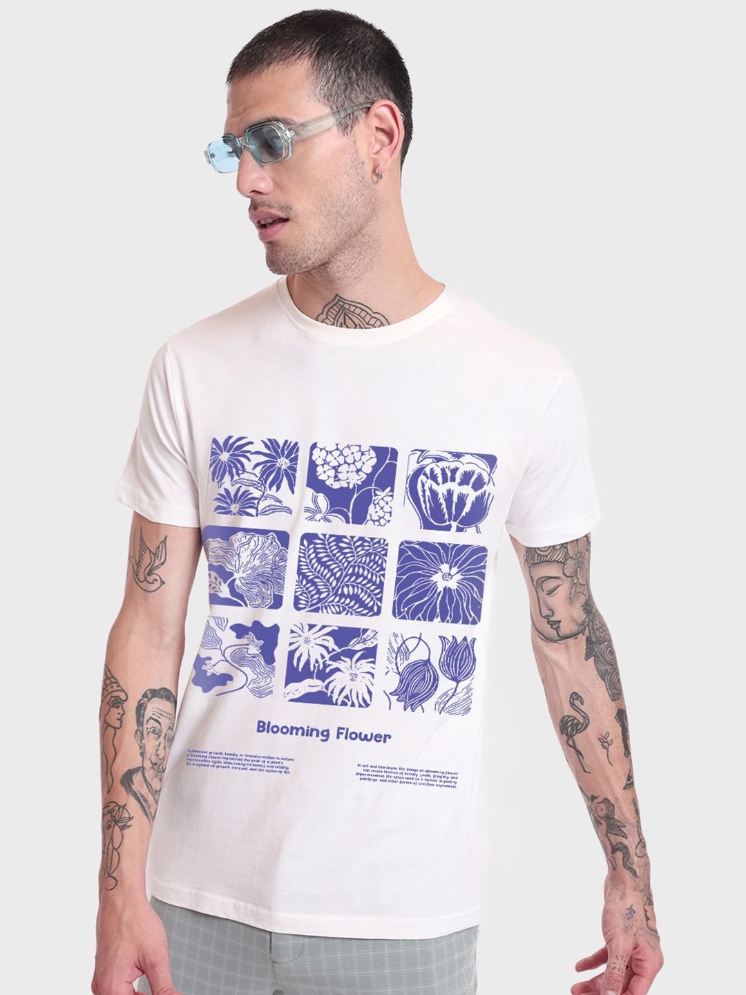 Bewakoof Men Graphic Printed Round Neck Pure Cotton T-shirt