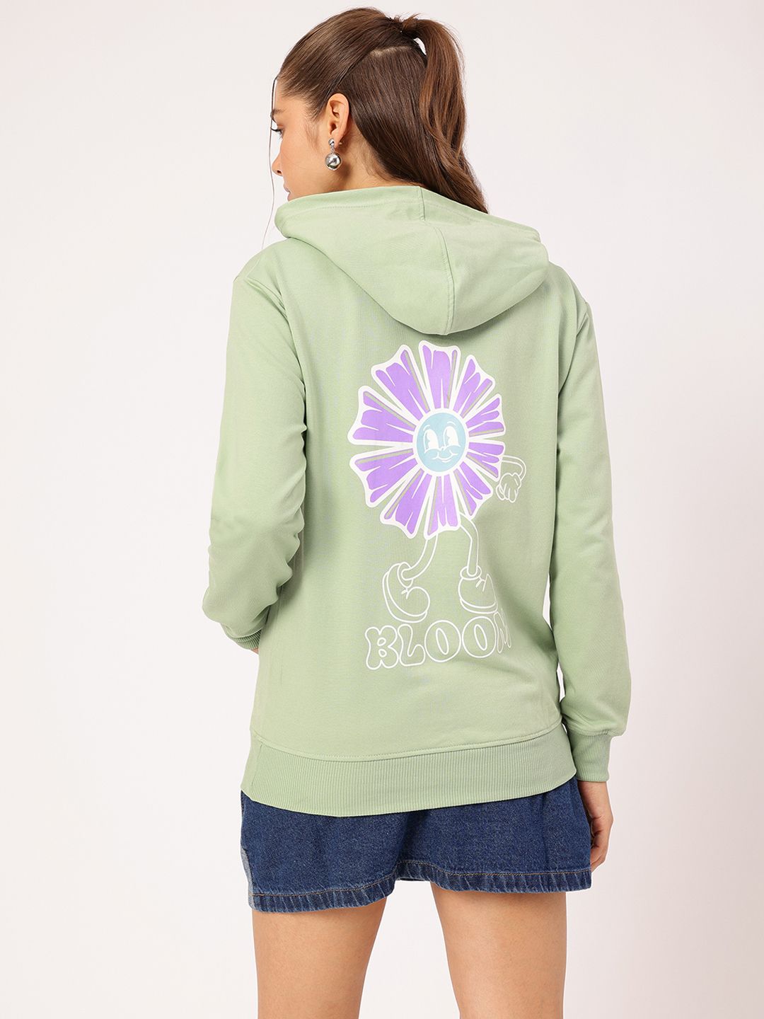 DressBerry Printed Hooded Sweatshirt