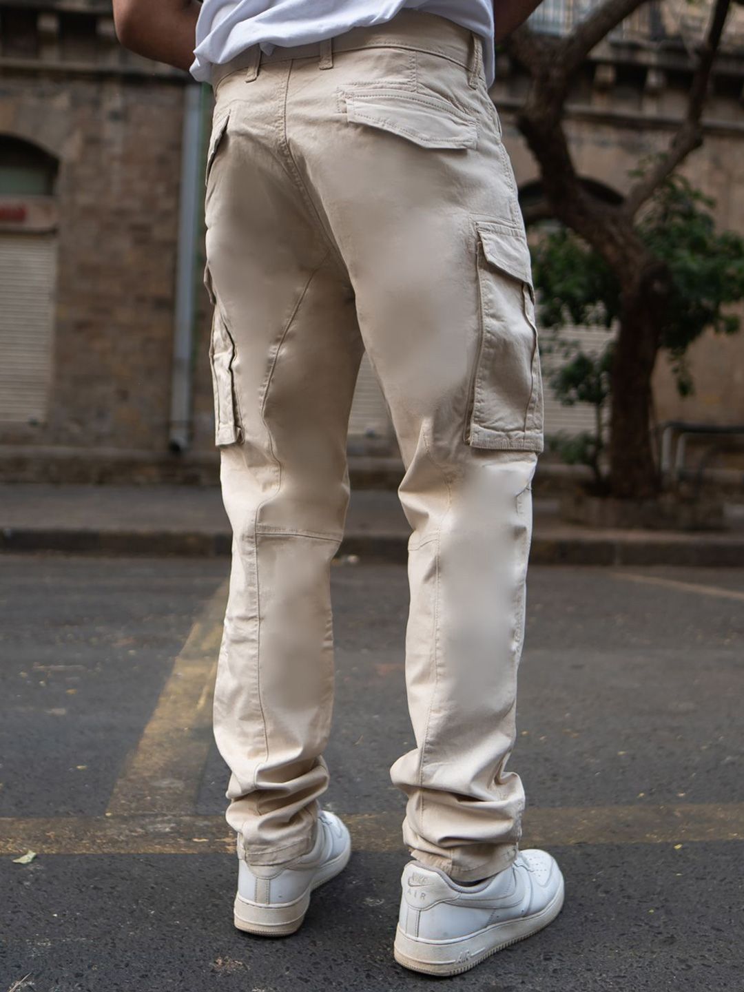 Powerlook Men Beige Regular Fit Cargo Pant