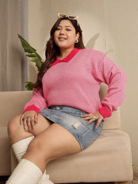 Berrylush Curve Women Printed Long Sleeves Pullover