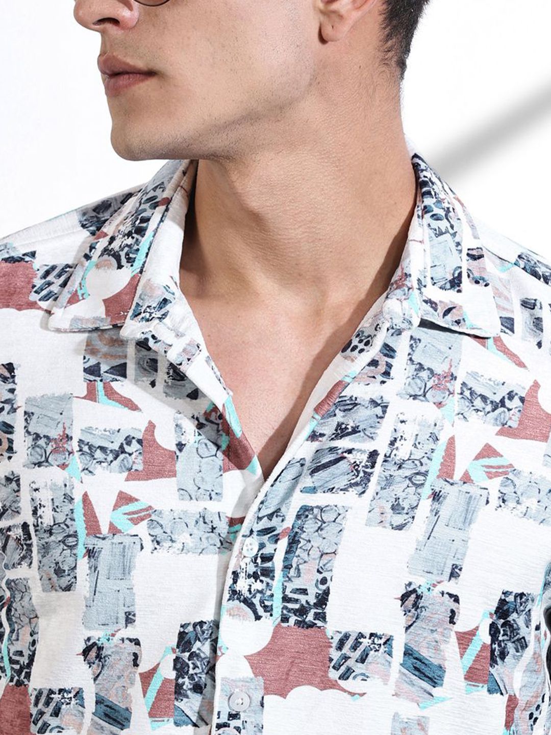 Thomas Scott Men Classic Slim Fit Opaque Printed Casual Shirt
